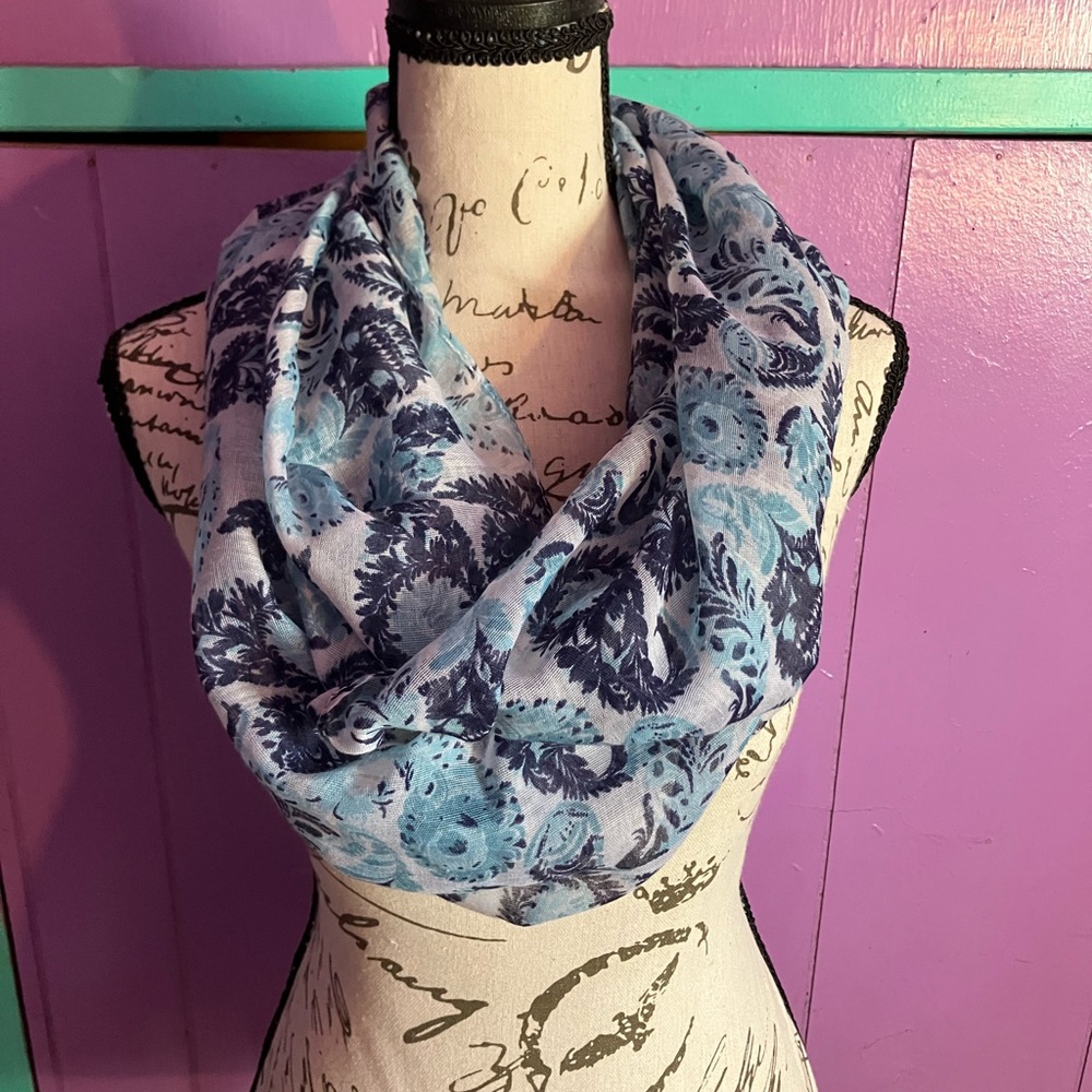 Blue Floral Women's Scarf